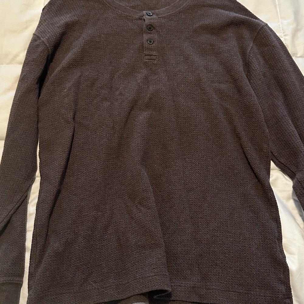 Men's Abercrombie Henley Shirt in brown